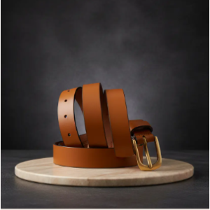 Classic Blrown Leather Men’s Formal Belt