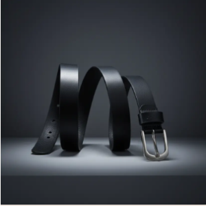 Classic Black Leather Men’s Formal Belt